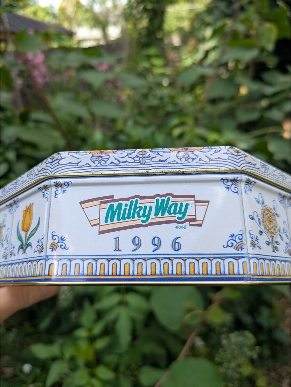 Vintage 1996 Collectible Tile Themed Milky Way Candy Tin